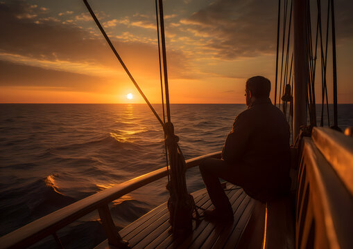 silhouette of a person at sunset