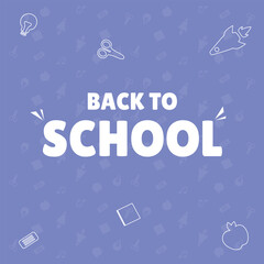 Back to school social media post banner template minimalistic background design