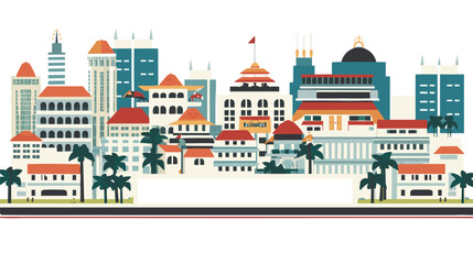 Naklejka premium Singapore Splendor Discovering the Enchanting Charm of the Lion City in a Banner Image 