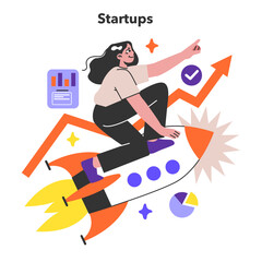 Start up. New business launching. Idea of project planning, promotion