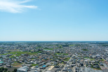 Fototapeta premium 茨城県水戸市 2023.6月（南東方面） 