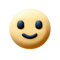 3d happy emoji. Realistic 3d high quality isolated render