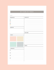 today and week planner. (pastel)