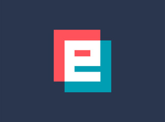 Letter E logo icon design template elements