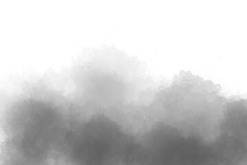 Obraz premium Black dark smoke isolated on white
