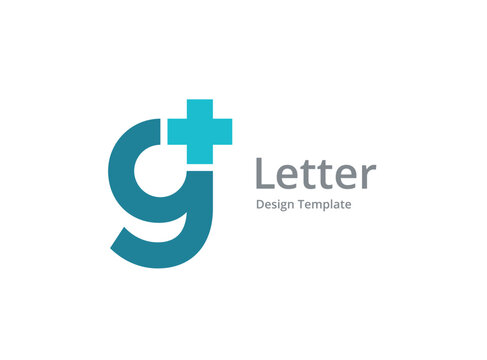 Letter G cross plus medical logo icon design template elements