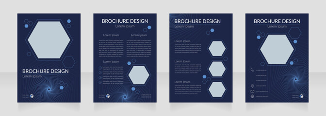 Structural exploration and science blank brochure design. Template set with copy space for text. Premade corporate reports collection. Editable 4 paper pages. Lato Regular, Light fonts used © bsd studio