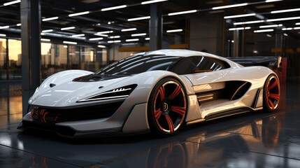 Fototapeta premium Concept new race car. Generative AI