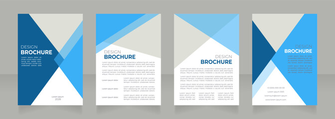 Waste management service promotional blank brochure design. Template set with copy space for text. Premade corporate reports collection. Editable 4 paper pages. Montserrat font used