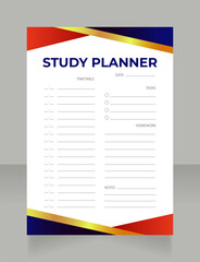 Corporate training planner worksheet design template. Printable goal setting sheet. Editable time management sample. Scheduling page for organizing personal tasks. Montserrat, Myriad Pro fonts used