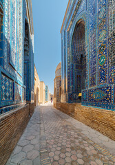 View of the Shah-i-Zinda Ensemble, Samarkand, Uzbekistan