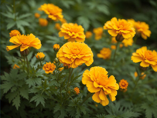 Yellow French marigold 