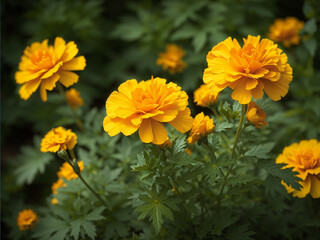 Yellow French marigold 