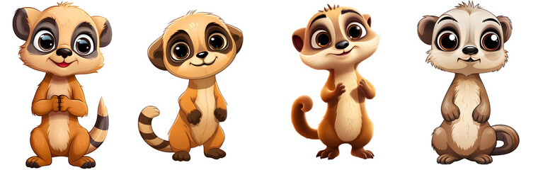 Cute Simple Cartoon Meerkat Standing
