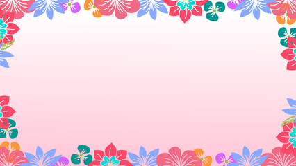 Fototapeta na wymiar Modern colorful flower background vector design. flower frame design.