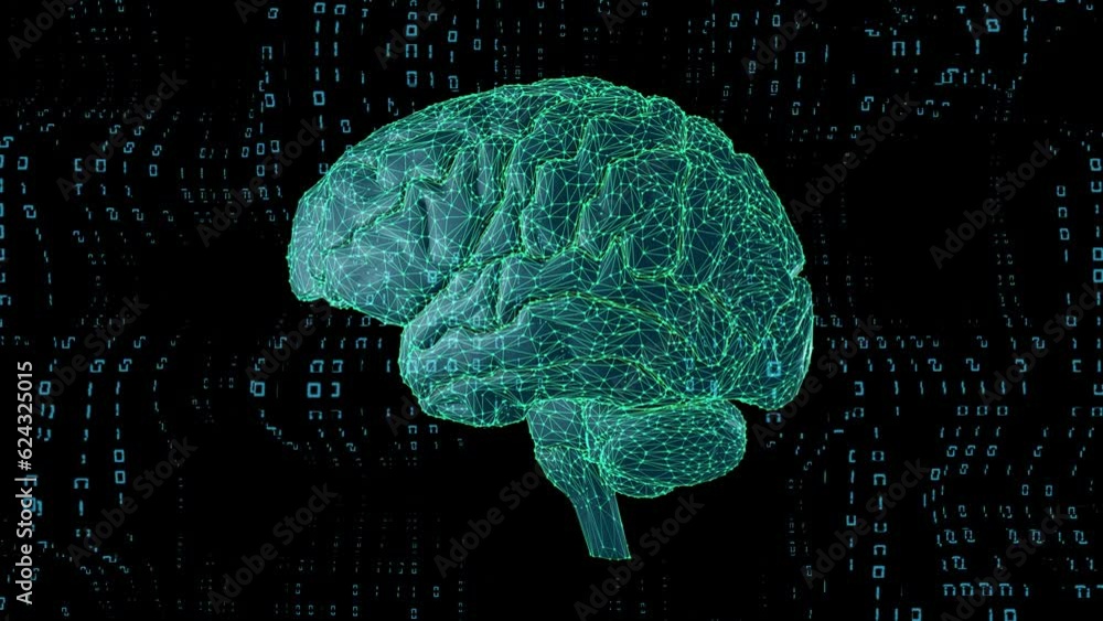 Aufkleber AI (Artificial Intelligence) concept. Deep learning. Computer programming.