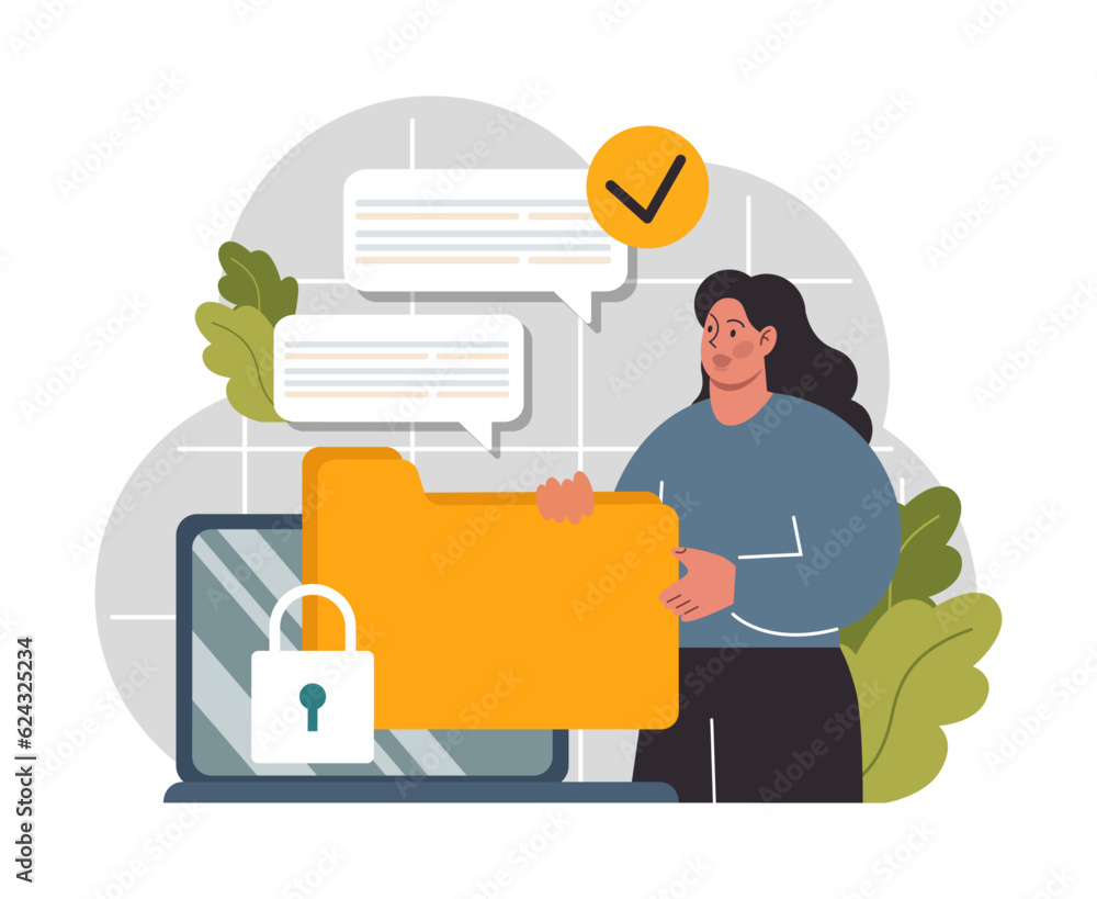 Poster cyber or web security set. artificial intelligence provide data protection