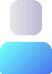 User pixel perfect flat gradient two-color ui icon. Social network member. Personal information. Simple filled pictogram. GUI, UX design for mobile application. Vector isolated RGB illustration