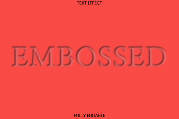Embossed text effect