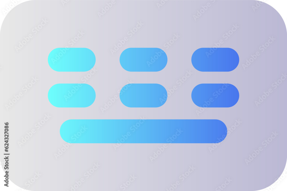 Aufkleber keyboard pixel perfect flat gradient two-color ui icon. type message. online communication. messenge