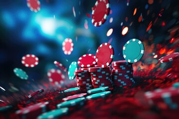 Online casino blackjack poker game, bookmaker bets - obrazy, fototapety, plakaty