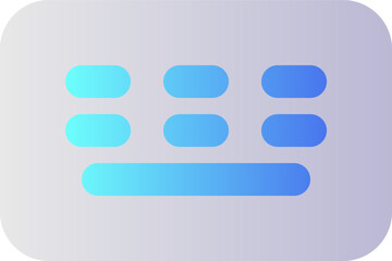 Obraz premium Keyboard pixel perfect flat gradient two-color ui icon. Type message. Online communication. Messenger. Simple filled pictogram. GUI, UX design for mobile application. Vector isolated RGB illustration