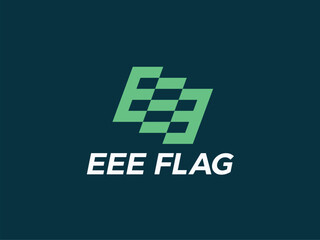 EEE and racing flag logo design.