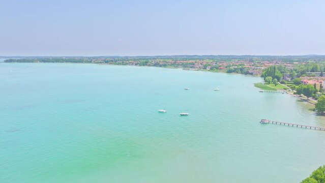 Aqua marine paradise of Lido Galeazzi Sirmione Italy 