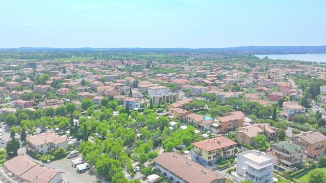 Populated residential blocks of Lido Galeazzi Sirmione Italy