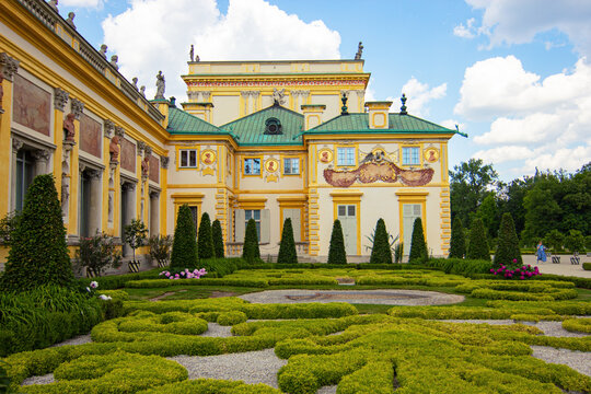 Beautiful Royal Wilanow Palace in Warsaw, Poland