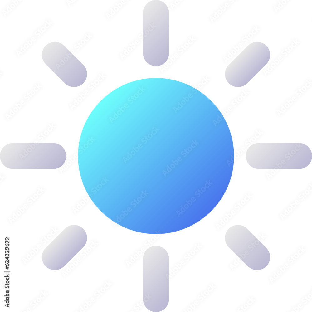 Poster brightness pixel perfect flat gradient two-color ui icon. smartphone screen settings. weather foreca