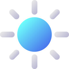 Brightness pixel perfect flat gradient two-color ui icon. Smartphone screen settings. Weather forecast. Simple filled pictogram. GUI, UX design for mobile application. Vector isolated RGB illustration