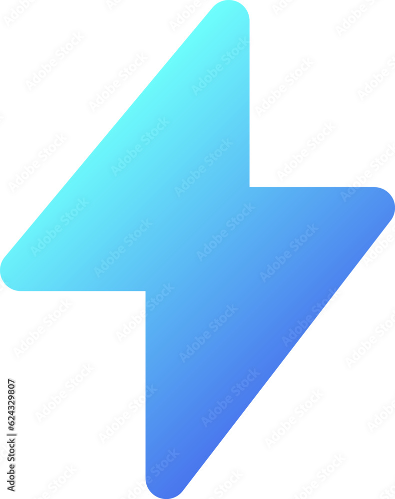 Aufkleber lightning bolt pixel perfect flat gradient two-color ui icon. internet speed. latest news. hot offer