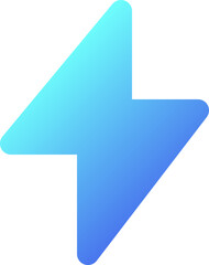 Lightning bolt pixel perfect flat gradient two-color ui icon. Internet speed. Latest news. Hot offer. Simple filled pictogram. GUI, UX design for mobile application. Vector isolated RGB illustration