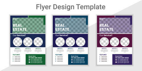 Modern Corporate Real Estate, Flyer Design Template,  perfect for creative professional Business, Creative Styles Flyer Design Layout Template in A4, Vector  Unique Design Template.