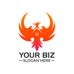 Phoenix logo concept for real estate company or various business that related