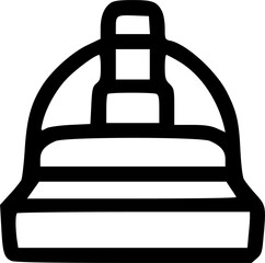 Helmet or hard hat line icon, outline vector sign, linear style sign, symbol, vector, art