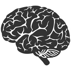 Brain idea symbol icon vector image. Illustration of the creative intelligence think design image