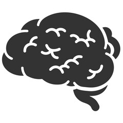Brain idea symbol icon vector image. Illustration of the creative intelligence think design image