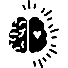 Brain idea symbol icon vector image. Illustration of the creative intelligence think design image