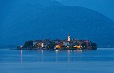 Abendstimmung Isola Pescatori, Lago Maggiore