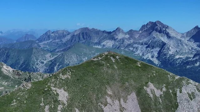 Mercantour national park in french Alps panoramic view