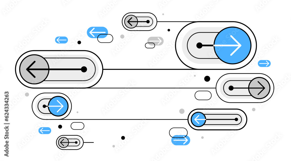 Poster abstract technology system connections vector geometric background, future tech dynamic composition,