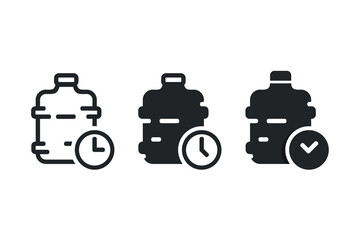 Gallon time, expired icon. Illustration vector