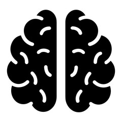 Brain idea symbol icon vector image. Illustration of the creative intelligence think design image