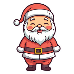 Cute Santa Claus Clipart 2D Illustration