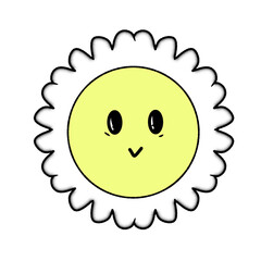 happy smiley flower