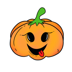 halloween pumpkin isolated on white