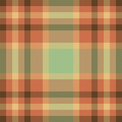 Fabric vector texture of check pattern tartan with a seamless plaid textile background.