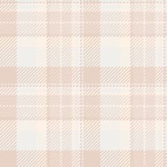 Fabric pattern check of vector seamless background with a plaid textile tartan texture.